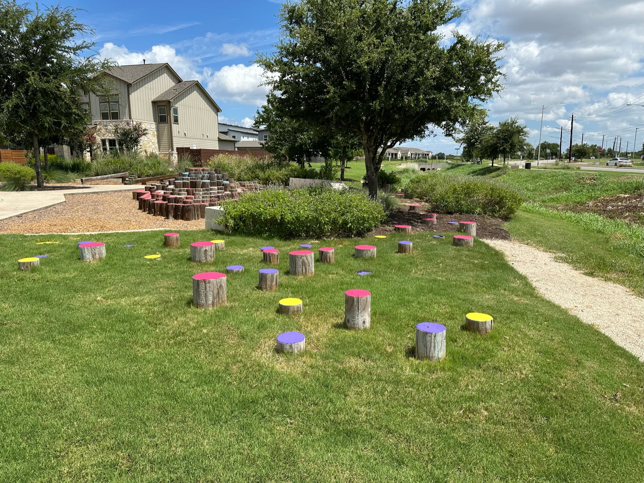 Blaze Park colorful stumps